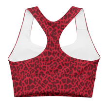 Load image into Gallery viewer, PQ CHEETAH PRINT RED SPORTS BRA
